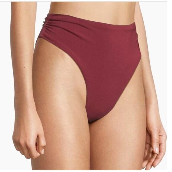 NWT Robin Piccone Ruched Bikini Bottom - Women's Size Small - Picture 1 of 7